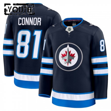 Winnipeg Jets Hockeydrakt Fanatics Premium Kyle Connor 2024-25 Navy Hjemme - Barn